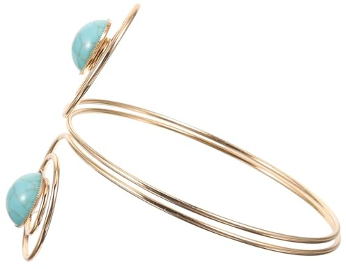 MOKKHNB Bracciale Rigido Aperto Regolabile da Donna, Braccialetti da Braccio alla Moda in Metallo Dorato, Gioielli per Decorazione del Braccio Adatti a Uso Quotidiano e Occasioni Formali