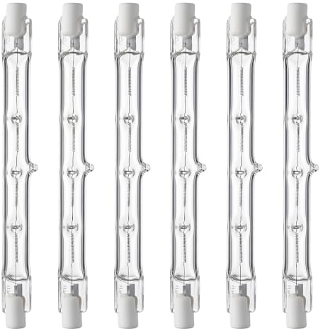Lizricona 6PCS R7S Halogen Bulb 118mm, Double Ended Linear Floodlight Bulb, 230W 220-240V Dimmable 2700K Warm White, Replacement Lamp for Security Light Garden Home Hotel Commercial Lighting