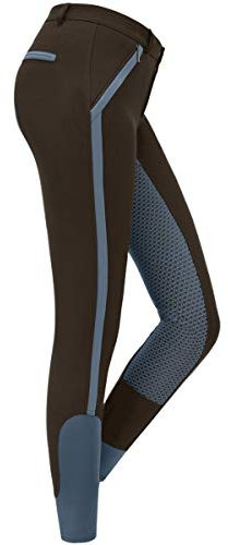 ELT Kinder Reithose Silikon Vollbesatz Nadine Schokobraun/Ocean 176