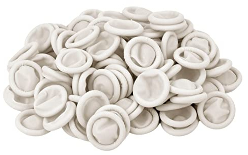 200 Pcs Finger Cots, Disposable Finger Protectors, Latex Anti-Static Finger Tip Rubber Protect Keeping Dressing Dry and Clean (200 Pcs, White)