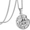 murtoo Silber Münze kette herren, halskette kette, silberkette herren, kompass kette, kompass anhänger, edelstahl kette, anhänger kette, geschenk herren