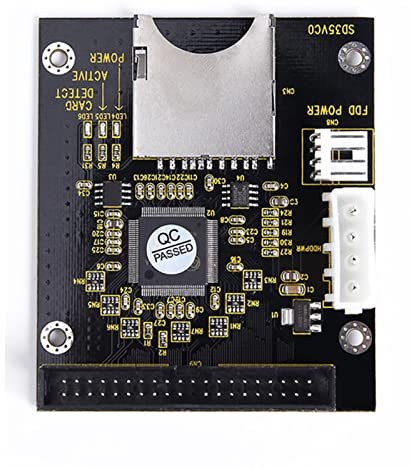 ZEZEFUFU Adattatore da scheda SD a IDE da 8,9 cm maschio a 4 pin, connettore di alimentazione da scheda SD a IDE