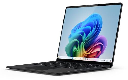 Microsoft Surface Laptop | Copilot+ PC | 15” Touchscreen | Snapdragon® X Elite (12 Kerne) | 16GB RAM | 512GB SSD | neuestes Modell, 7. Edition | Schwarz