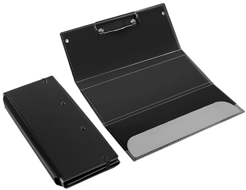 Nursing Clipboard, 3-Layers Foldable Nurse Clip Boards with Pen Holder & Nursing Cheat Sheets, Portable Foldable Writing Board for Students, Nurses and Doctors - Black