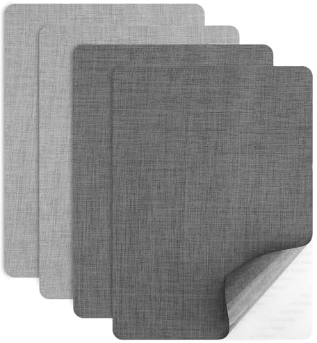 4 pcs Parche de Reparación de Lino, 20x28cm Tela Autoadhesiva | para Tapizar, Parche Tapiceria Coche, Parches para Sofa, Parches Asiento Coche Tela