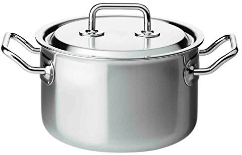 Spring 0415540620 Brigade Premium Fleischtopf mit Deckel, Edelstahl, silber, 15,2 x 27,2 x 29,2 cm