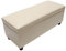 – Baúl de almacenaje Asiento banco KRIENS, piel + (piel sintética, 112 x 45 x 45 cm ~ Crema