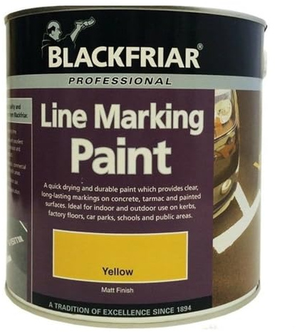 Blackfriar Road Line Marking Paint Yellow - 2.5 Litre