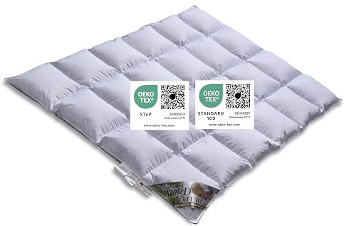Vitaschlaf® TESTSIEGER Moscovy® W6 EXTRA WARM Premium Daunendecke Daunenbett Made in Germany Since 1947 Made in Germany Since 1947 (155 x 200 cm)