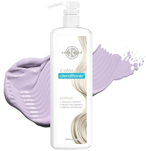 Keracolor Clenditioner PLATIUM Hair Dye - Semi Permanent Hair Color Depositing Conditioner, Cruelty-free, 33.8 Fl. Oz.
