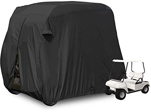 Carrito de golf Cove 210D Cubierta de carrito negra Cubierta impermeable a prueba de lluvia Cubierta a prueba de polvo para carrito de golf Suministros para el hogar