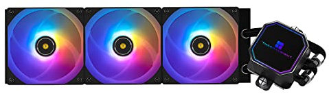 Thermalright Frozen Prism 360 Schwarz ARGB Liquid CPU Wasserkühler mit 120mm ARGB PWM Lüfter,Computer Wasserkühler für AM4/AM5, Intel lga1700/1851/1150/1151/1200/2011