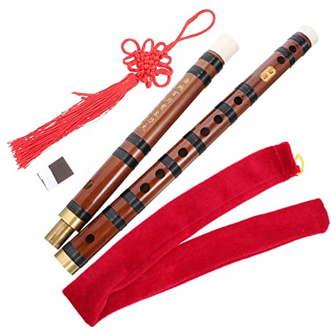 Flauta de Bambú Desmontable de Tono E para Estudiantes, 1 Juego