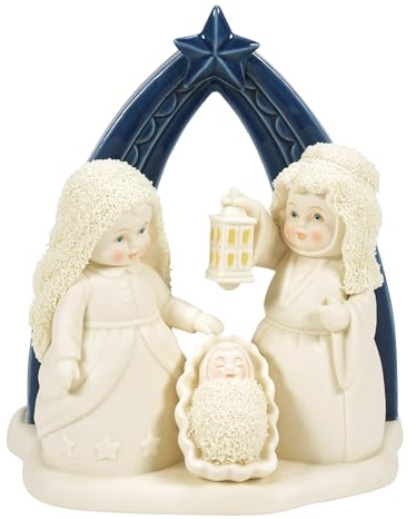 Department 56 Snowbabies Midnight Clear Holy Family Nativity Figurine, 5.91 Inch, Multicolor