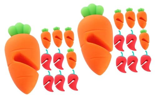 Alipis 20pcs Silicone Boil Over Spill Stoppers Lid Lifter for Pots Pans Chili Carrot Boil Lifters Kitchen Tools