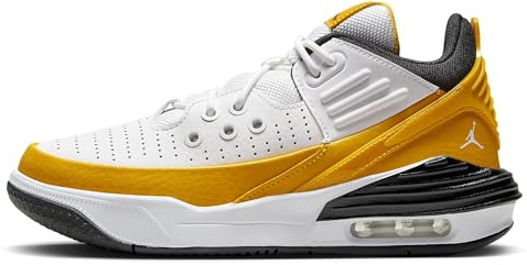 Jordan Baskets Max Aura 5 (GS) pour garçon, Jaune Ocre Blanc B, 38 2/3 EU