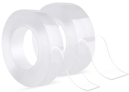 Lrocotanc 2 Rotoli Di Nastro Sigillante Autoadesivo Impermeabile Trasparente – Nastro Sigillante Antimuffa – Per Cucina, Bagno, Toilette E Angoli Delle Pareti (3 cm x 5 m + 5 cm x 5 m)