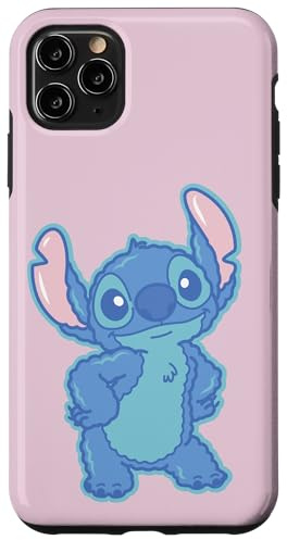 Disney Lilo & Stitch Fluffy Cute Pose Stitch Case for iPhone 11 Pro Max