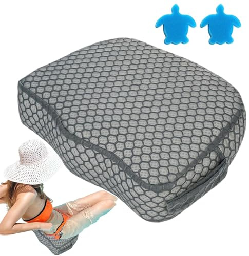 Asiento elevador de bañera de hidromasaje con peso para adultos, cojín inflable antideslizante con cubierta de malla de aire 3D de secado rápido, accesorio de bañera portátil para uso en interiores y