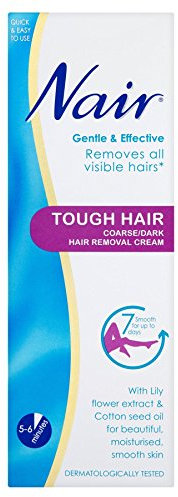 Nair Gentle and Effective Tough Hair Removal Cream for Beautiful Moistured Smooth Skin, Lily Flower Extract, 200 ml