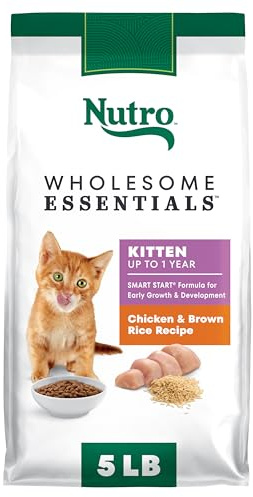 Nutro Wholesome Essentials Kitten Dry Cat Food, Chicken & Rice, 5 lb