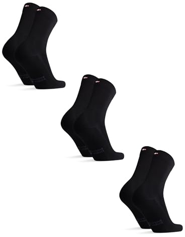 DANISH ENDURANCE Chaussettes en Fibre de Bambou, Homme Femme, 3 Paires, Noir, 35-38