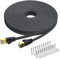 KINBETA Cat 7 Ethernet Cable 30m, High-Speed 10Gbp 600Mhz Gigabit Cat7 Internet Network Ethernet Cable Flat Braided Lan Rj45 Patch Cord Shielded With Clips for Xbox PS3 PS4 PC Laptop Router TV