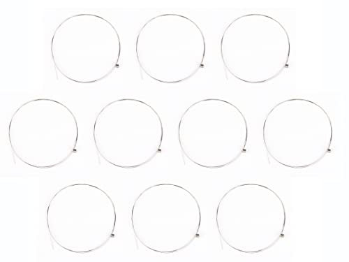 LGEGE 10 Pcs E-1st Acoustic Guitar High E Strings, Light Tension Rust-Prevent Corrosion-Resistant Brass,Well-Balanced Clear and Bright Beautiful Tone(.011) Electric Guitar Accessories for Replacement