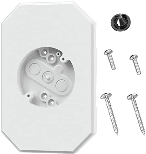 Siding Mounting Kit, Siding Mount Block, Outdoor Light Mounting Block with Built-in Electrical Box, Light Mount Plate for 4 inch and 1/2 inch Lap Double, White