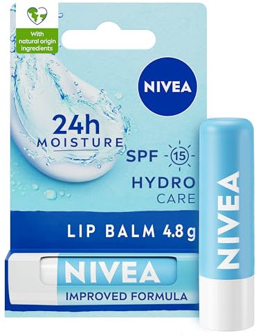 NIVEA Lip Balm Hydro Care with SPF 15, 4.8g
