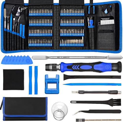 142 in 1 Set Cacciaviti Professionali, Estrattore di Viti Multifunzione, Kit Attrezzi Cacciavite Multifunzione, Set Cacciaviti Professionali Riparazione con 120 Punte di Precisione