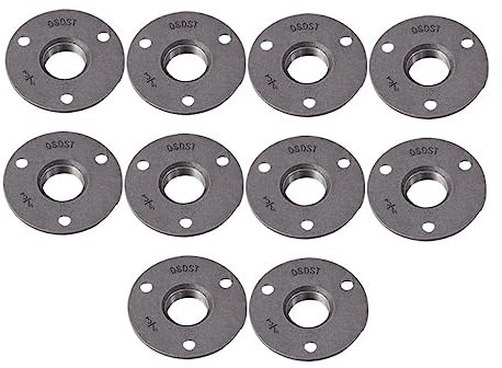Homoyoyo 25 Mm Temperguss-bodenflansch 3/4-gewinde Wandmontage Armaturen 10-teiliges Set Für Den Industriellen Einsatz