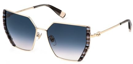 Furla Damen Sfu786v Sonnenbrille, Blau (Shiny Blue Havana), 57