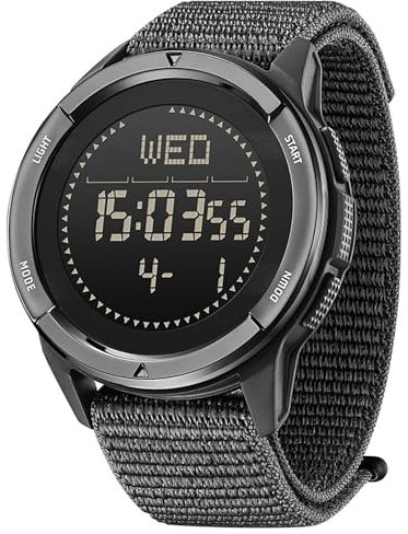 Militär Uhr Herren Digitaluhr Kompass Schrittzähler ohne app und Handy Kalorienzähler Herrenuhr Digital Armbanduhr Outdoor Tactical Watch Military 5 ATM Wasserdicht Stoppuhr Sport Chronograph Jungen