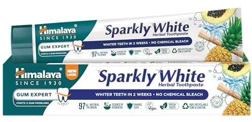 Himalaya Herbal Healthcare Sparkly White Toothpaste 75ml (Pack of 6)