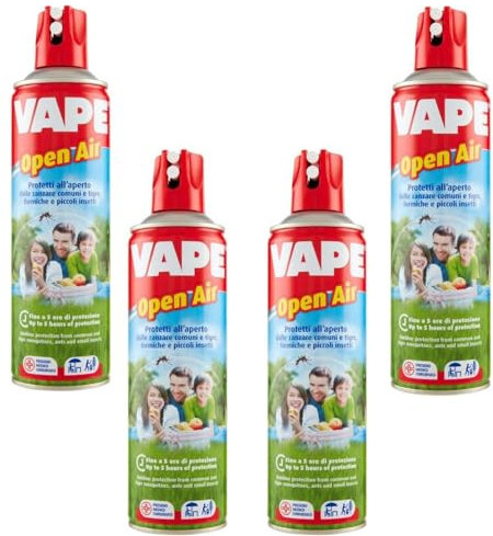 Vape Insetticida Repellente Spray Anti Zanzare, Vespe e Cimici (Vape Open Air, 4)