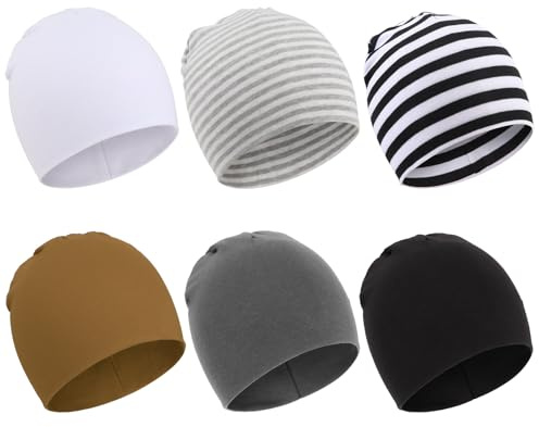 DRESHOW 6 PCS Bebé Beanie Sombrero Recién Nacidos Niño Pequeño Sombrero para Bebés Niños Gorros