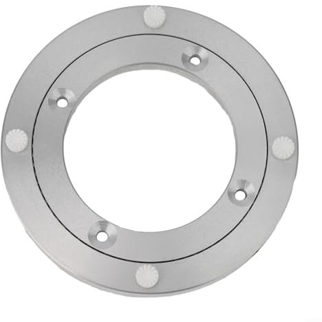 EpheyFIF Robuster Drehteller aus Aluminiumlegierung, drehbarer Lager, runder Esstisch, Mehrzweck-Drehteller aus Aluminiumlegierung zum Drehen und Organisieren von Tischen (12,7 cm)