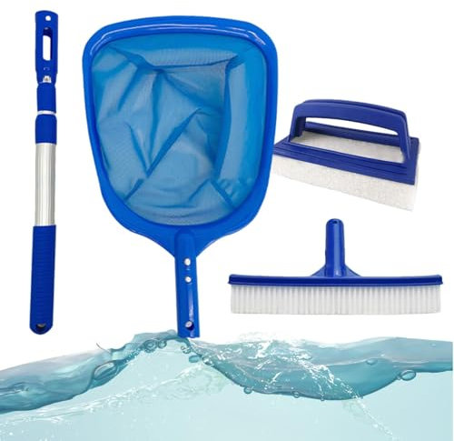 Prodotti per la pulizia della piscina - Attrezzatura per la pulizia della piscina, kit versatile per la cura della piscina | 4 pezzi di forniture per la manutenzione della piscina, rete per skimmer, s