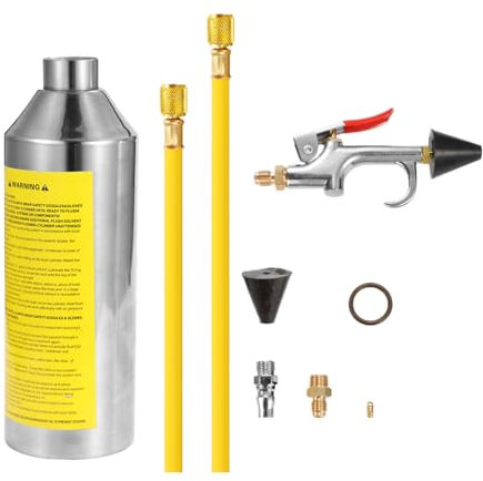 AC Flush Clean Kit – spolverktygssats för rengöring av bilens AC-system – HVAC rörslangrengörare verktyg reparation spray rengöringsflaska för bil, lastbil och fordon