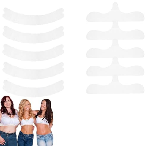 10PCS Cotton Under Bra Liners & Tummy Liners,Under Breast Sweat Pads,Soft And Breathable Under Bra Sweat Liner,Reusable Breast Pads,Moisture Absorbent,Comfortable Fit For Daily Wear & Sports White