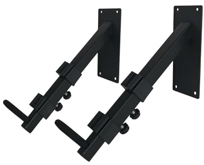 perfeclan 2 Stück Keyboard Ständer, Doppelstrebig Keyboard Ständer, Hakenhalterung für elektronische Keyboards, verstellbar Keyboardständer, Wandhalterung Zubehör für Gitarrenständer, E-Gitarren