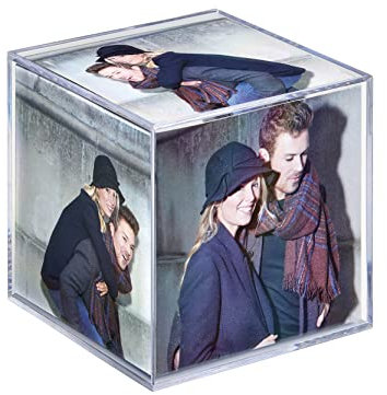 walther design Photo cube 8.5 x 8.5 cm Made of Art Glass Photo cube MW100A
