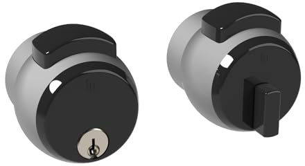 MERONI SERRATURE Serratura Pomolo per Porta - Serratura di Sicurezza con Pomolo PremiApri, Ideale per Porte di Uffici in Legno Metallo Alluminio Vetro, Con Chiave, Made in Italy