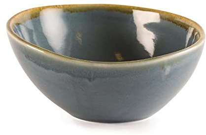 Olympia Kiln Bowl Set Ocean 165mm (6 Pack) - Porcelain Soup, Cereal, Oatmeal Bowls Microwave & Dishwasher Safe GP464