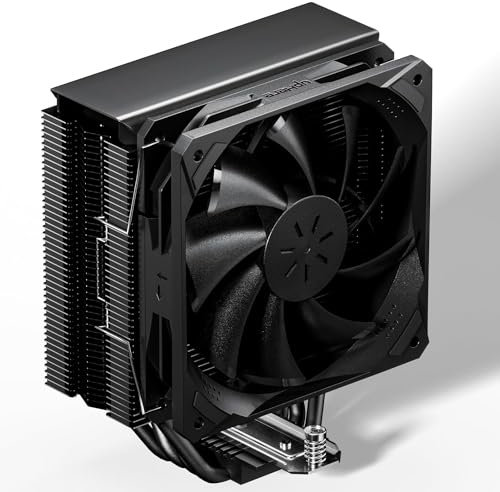 upHere gaming 4 Heatpipes Black Edition disipador cpu de Alto Rendimiento,para disipador AM5,AM4/Intel LGA 2011/2066(X79/X99 motherboards),uno 12cm PWM Ventilador Ultra silencioso ventilador cpu,P4K.