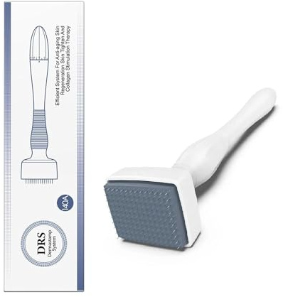Derma Stamp, 140 microneedle en titane réglable, rouleau Derma Roller pour barbe, stylo Derma Pen à micro-aiguilles pour homme et femme, usage domestique