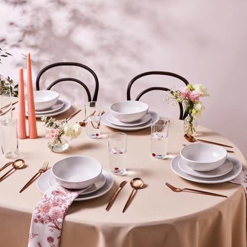 Karaca Scarlet - Vajilla (gres, 18 piezas, apto para 6 personas, apto para lavavajillas)