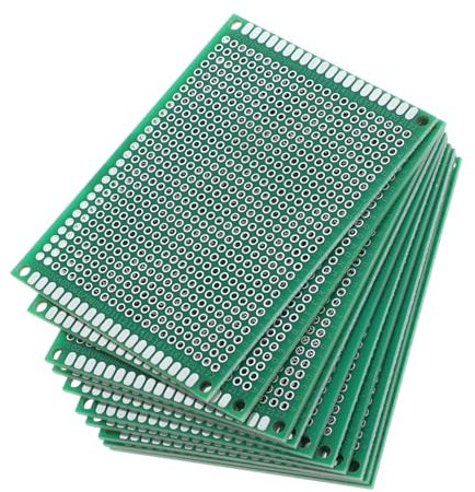 VILLFUL 10 Pezzi Circuiti Stampati Pcb Bifacciali 6x8 Cm Per Saldatura Progetti Elettronici Resina Fibra Connessioni Componenti