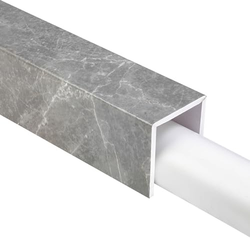 Coperture per tubi dell'acqua da boxe, in plastica, colore bianco, rettangolari, per estrazione a parete, ventilazione, cappucci, facili da tagliare, dimensioni L P 70